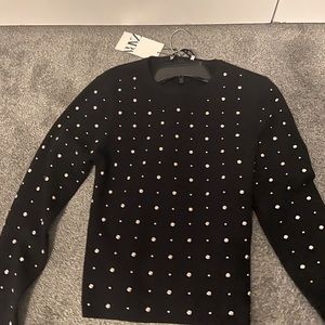 New Zara studded sweater
